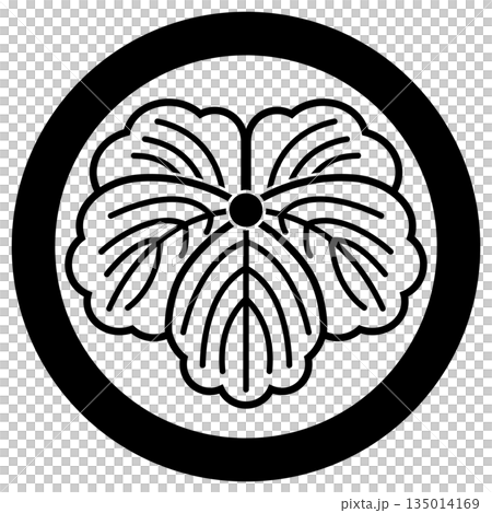 This is the family crest of Ooka Kiyokatsu. It is a circle with ivy on the back. 135014169