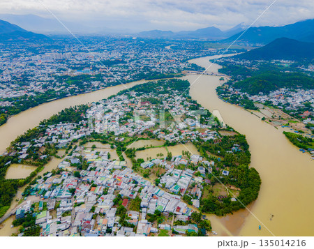 A muddy river during the rainy season. A muddy river during the rainy season. 135014216