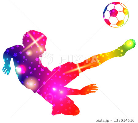 Soccer Silhouette 135014516
