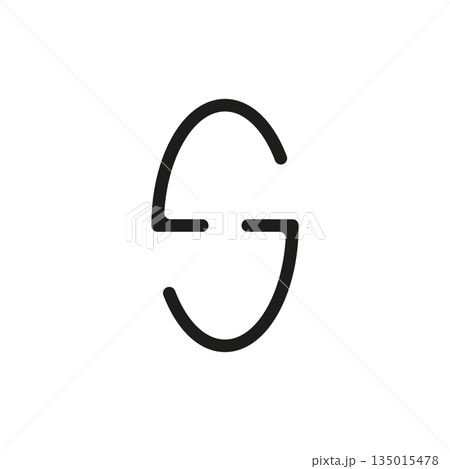 Eggs text creative logo design. Simple minimal abstract vector illustration. Drawing on a white background. 135015478