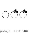 Hair band headband hairband with ribbon bow. Vector icon and illustration. Hair ornament. 135015484
