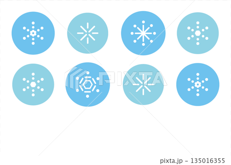 Snowflake winter greeting card, simple, horizontal, cute illustration 135016355