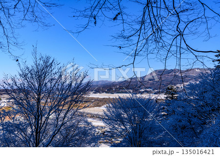 雪の平泉を歩く 135016421