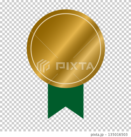 簡潔的圖示設計，配上青銅獎章式徽章和綠色絲帶。 135016503