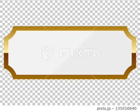 Luxurious rectangular frame in white and gold Luxurious rectangular frame in white and gold 135016640