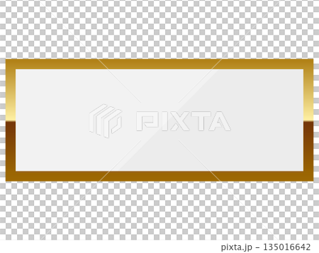 Luxurious rectangular frame in white and gold 135016642