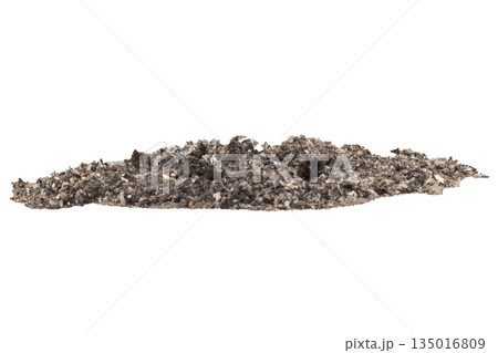 ash isolated on a white background ash isolated on a white background 135016809