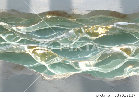 Abstract Rippling Water with Light Reflections - Perfect for Design Print and Decor Generative AI Abstract Rippling Water with Light Reflections - Perfect for Design Print and Decor Generative AI 135018117
