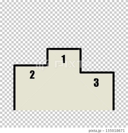 Simple podium icon with monochrome 1st, 2nd and 3rd place notation Simple podium icon with monochrome 1st, 2nd and 3rd place notation 135018671
