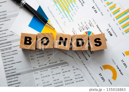 Bonds investment concept representing financial market analysis Bonds investment concept representing financial market analysis 135018863