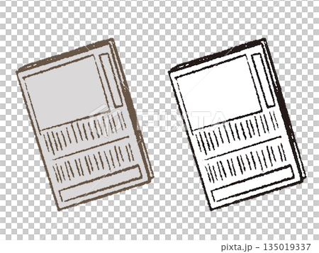 新聞紙のイラスト 135019337