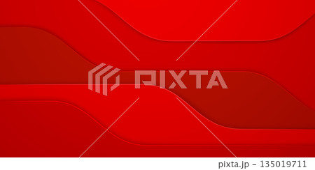 Red abstract wavy background. 135019711