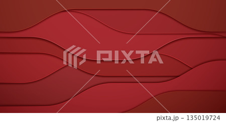 Red wavy layered background. Red wavy layered background. 135019724