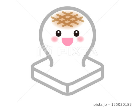 かわいいお餅のイラスト素材2 かわいいお餅のイラスト素材2 135020185