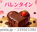 バレンタインのハート型のチョコレートケーキ 135021382