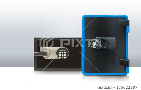 front view two steel Safes on white background, gradient wall background, object, furniture, money, electric, copy space front view two steel Safes on white background, gradient wall background, object, furniture, money, electric, copy space 135022207