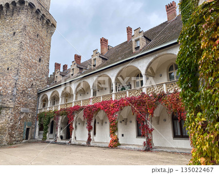 Beautiful Ancient European Castle Surrounded by Scenic Landscape Beautiful Ancient European Castle Surrounded by Scenic Landscape 135022467