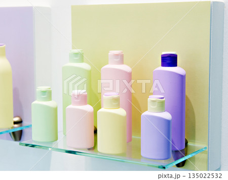 Plastic bottles cosmetic and shampoo Plastic bottles cosmetic and shampoo 135022532