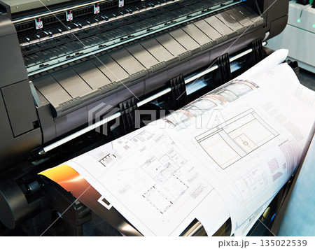 Large format printer and building plans 135022539