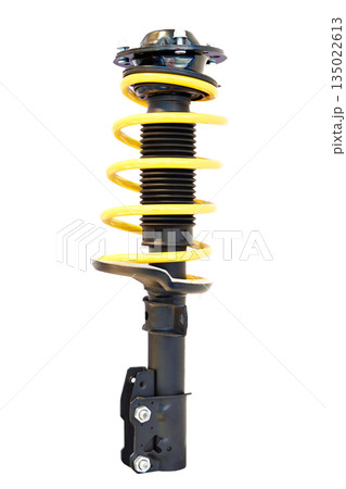 Shock absorbers car isolated white Shock absorbers car isolated white 135022613