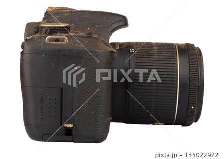 dust dirt camera old isolated on white background 135022922
