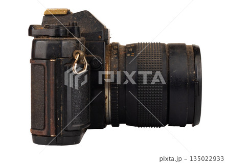 dust dirt film camera old isolated on white background 135022933