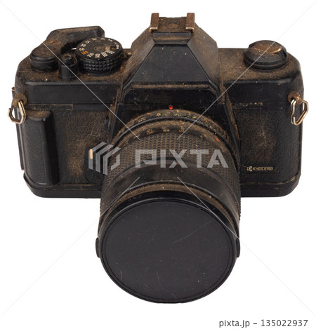 dust dirt film camera old isolated on white background 135022937