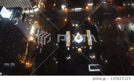 上空から見える夜景 135023125