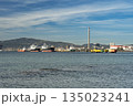 Oil tankers moored at refinery pier in the Bay of Algeciras 135023241