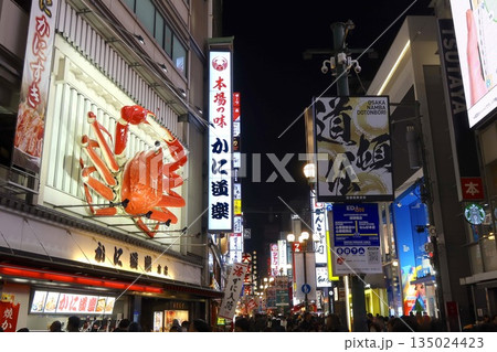 大阪ミナミ道頓堀の夜 135024423