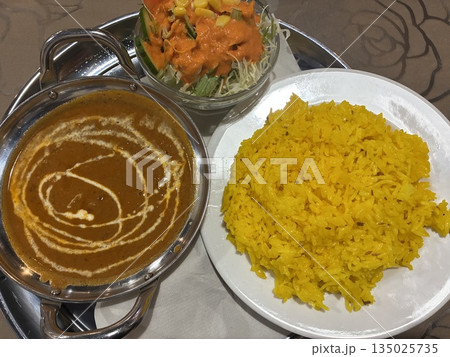 本格インドカレーとターメリックライスのセット 135025735