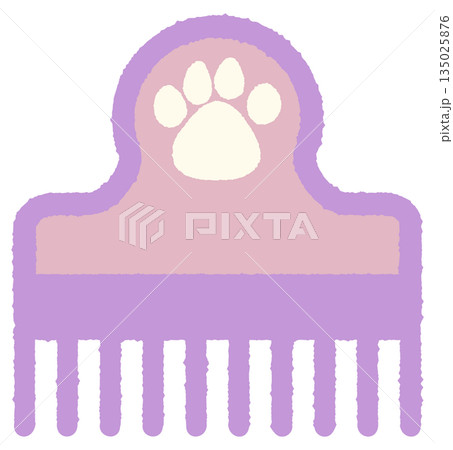 かわいいペットコーム 肉球 カラー 135025876