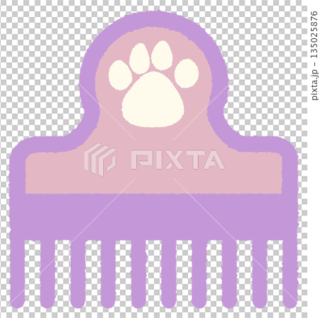 かわいいペットコーム 肉球 カラー 135025876