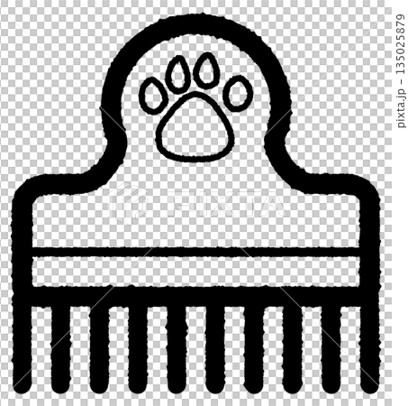 可愛寵物梳子爪印 135025879