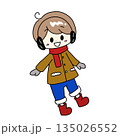冬の装いの男の子 135026552