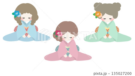 着物を着た女の子たち 着物を着た女の子たち 135027200