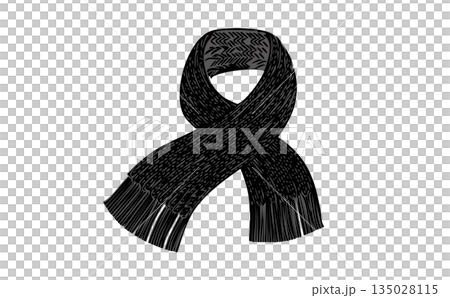 Hand drawn scarf illustration Hand drawn scarf illustration 135028115