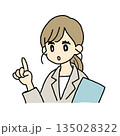 説明する女性イラスト 135028322