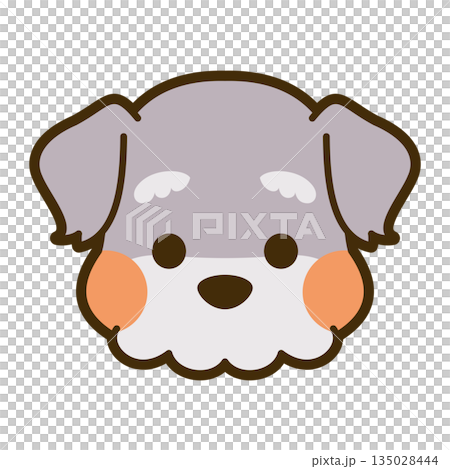 Miniature Schnauzer face icon Miniature Schnauzer face icon 135028444
