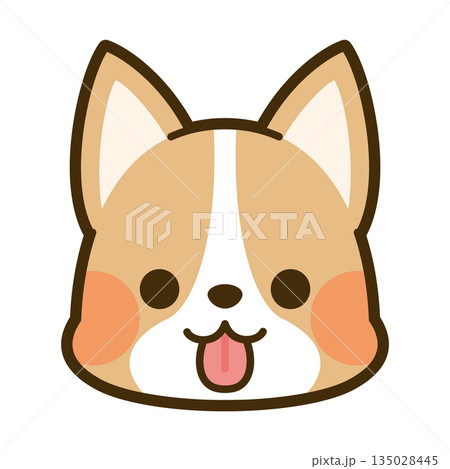 コーギーの顔アイコン コーギーの顔アイコン 135028445