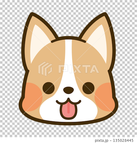 柯基犬臉圖標 柯基犬臉圖標 135028445