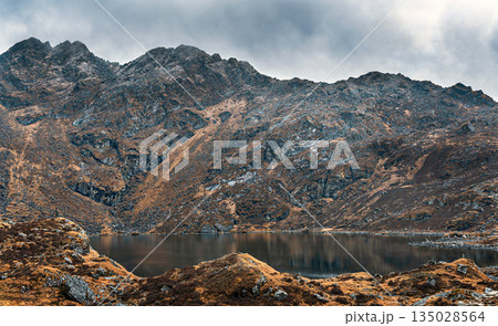One of five Hindu holy lakes in in Panch Pokhari in the Sindhupalchowk District of Nepal. 135028564