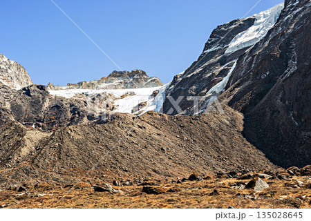 Himalayan Landscape in Khare on the route to Mera Peak in Nepal. Himalayan Landscape in Khare on the route to Mera Peak in Nepal. 135028645