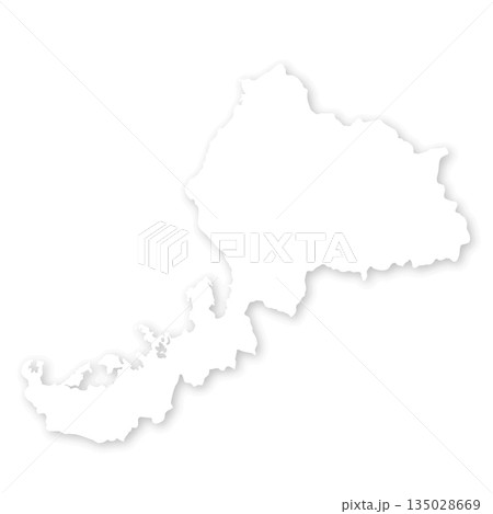 福井県の白地図 135028669