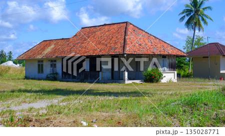 Old Traditional House Near Sungailiat Beach Bangka Island Indonesia Rural Coastal Architecture 135028771