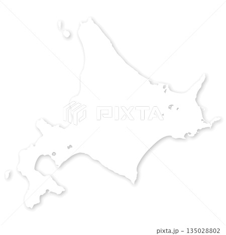 北海道の白地図 135028802