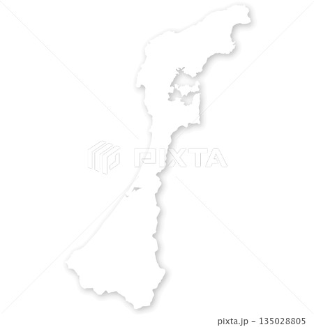 石川県の白地図 135028805