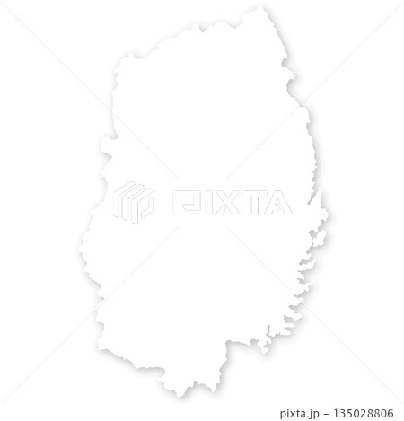 岩手県の白地図 135028806