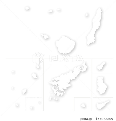 鹿児島県の離島の白地図 鹿児島県の離島の白地図 135028809