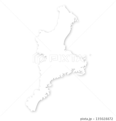 三重県の白地図 135028872